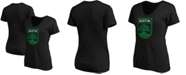 Fanatics Women's Black Austin FC Primary Team Logo V-Neck T-shirt